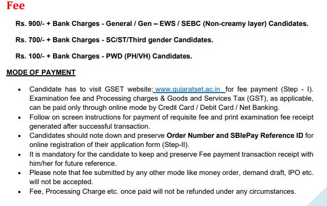 Application Fee Application Fee
