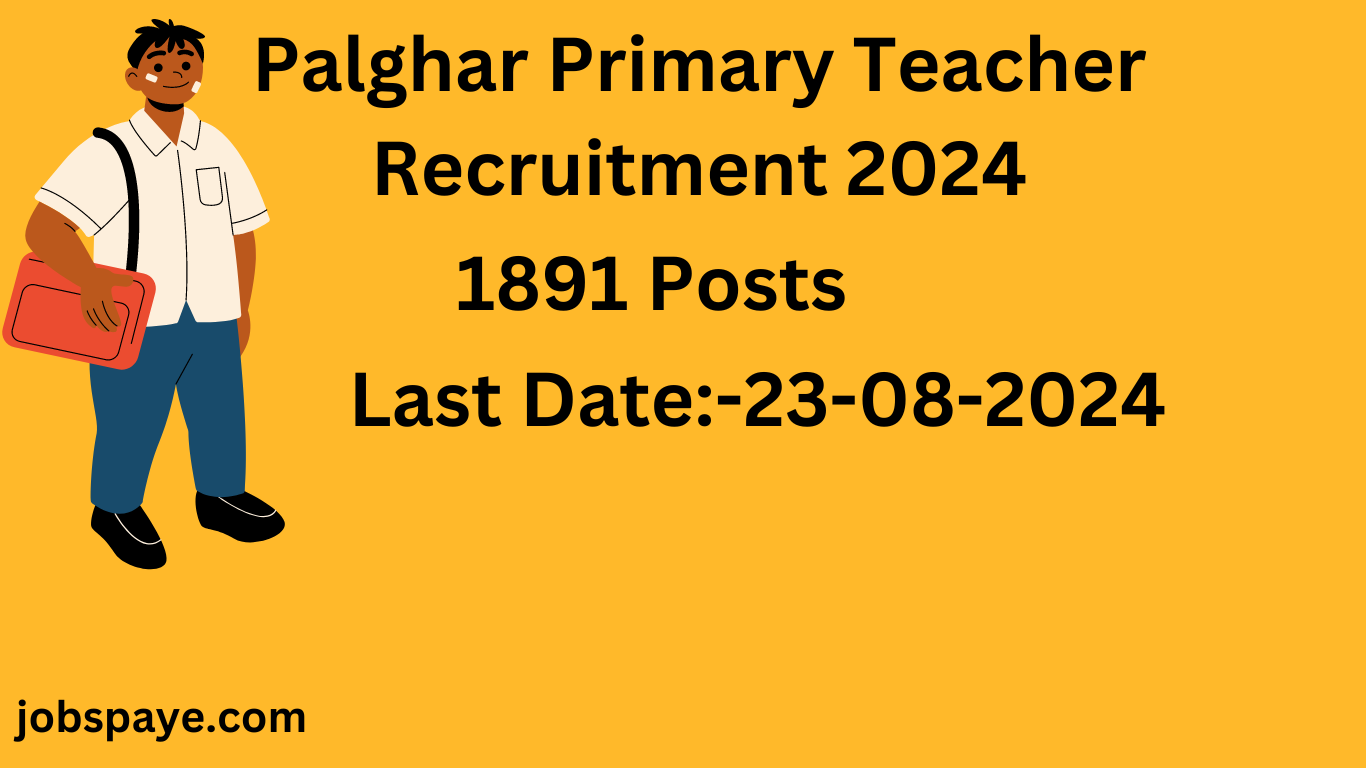 Zilla Parishad Palghar Primary Teacher Recruitment 2024 for 1891 Posts