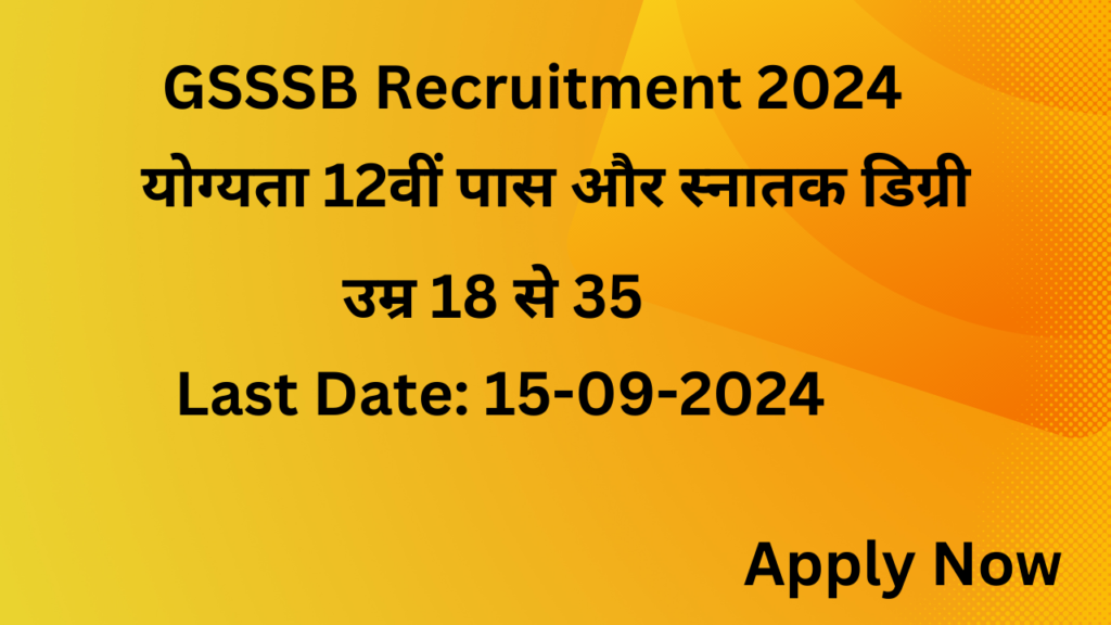 GSSSB Recruitment 2024 Notification Out for 221 posts