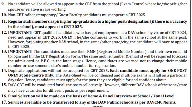 DAV Staff Bihar Recruitment 2025 apply now