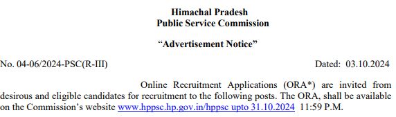 HPPSC Constable Recruitment 2024