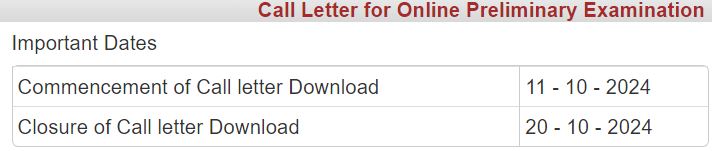 IBPS PO Admit Card 2024