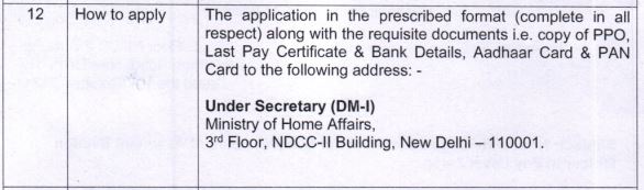 Ministry of home affairs vacancy 2024 apply now