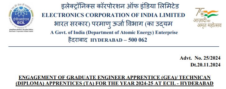 Ecil apprentice recruitment 2024 apply now online 