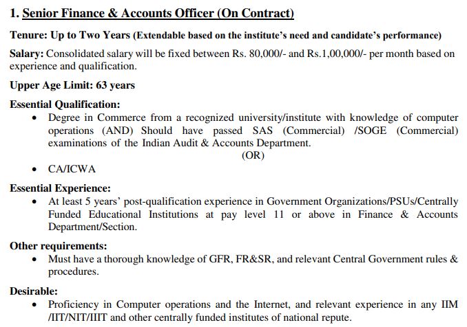 IIM Trichy Recruitment 2024