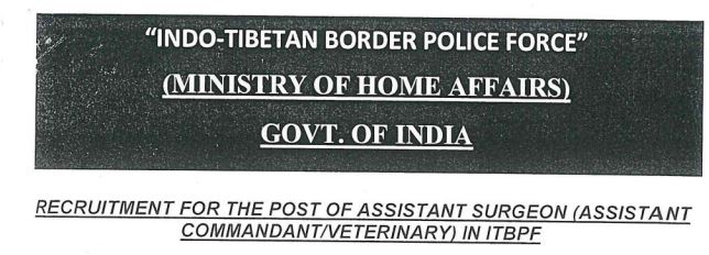 itbp assistant surgeon recruitment 2024 apply now online